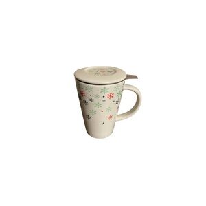 David’s Tea Snowflake Mug with Strainer and Lid